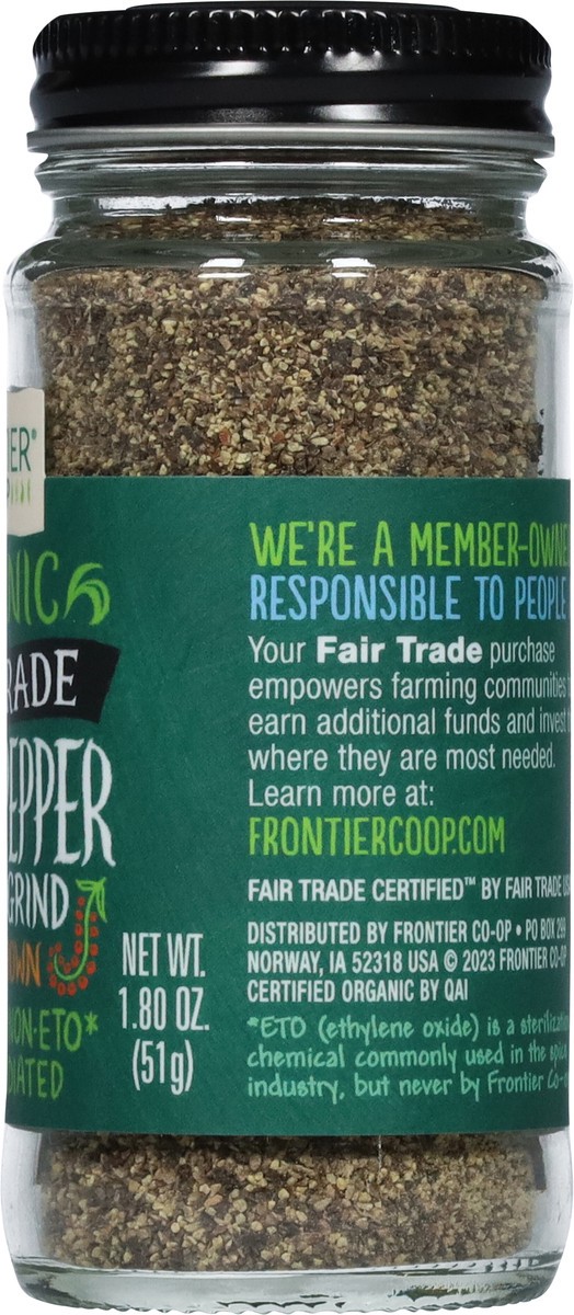 slide 8 of 9, Frontier Co-Op Medium Grind Organic Black Pepper 1.80 oz, 1.8 oz