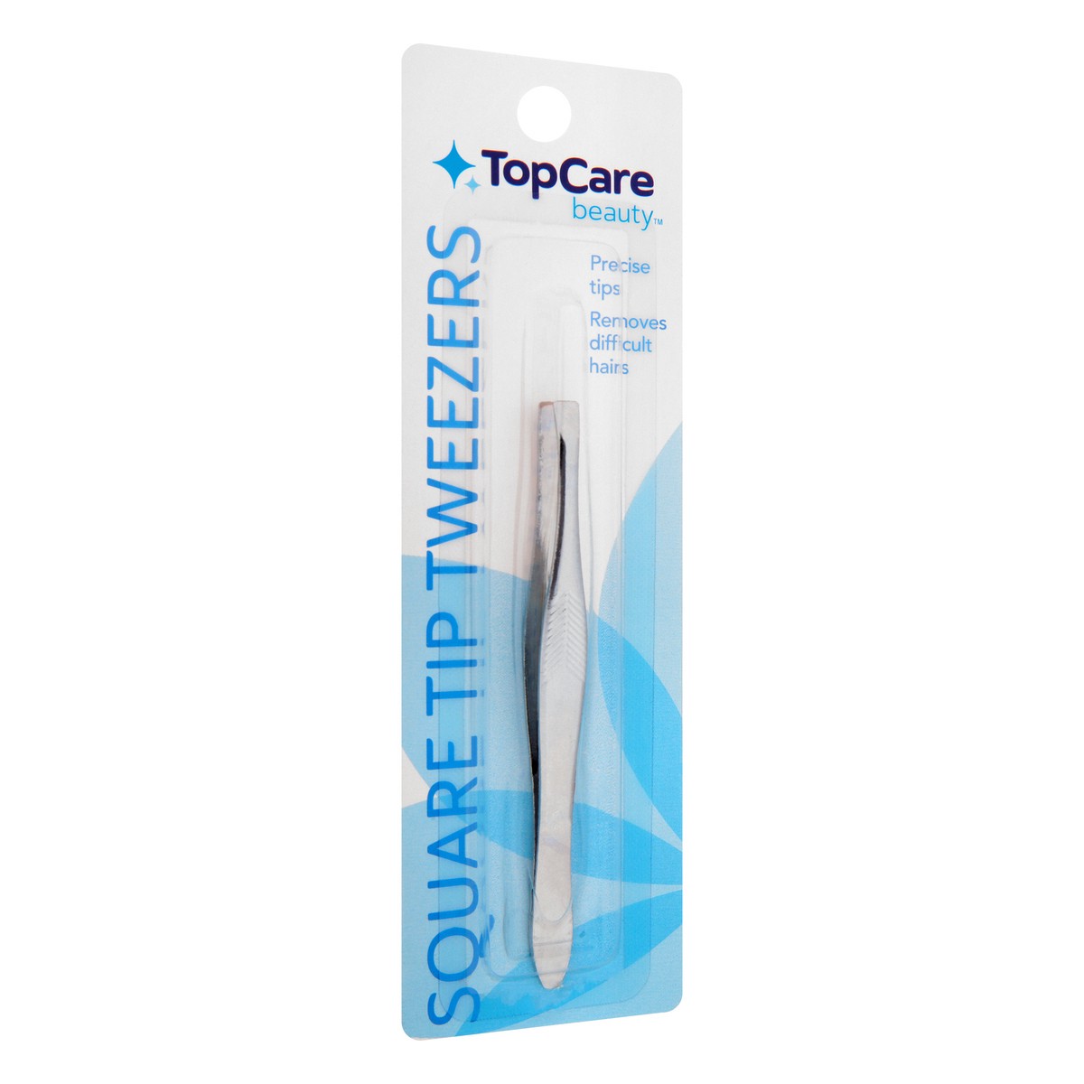 slide 12 of 12, TopCare Squared Tip Tweezers, 1 ct