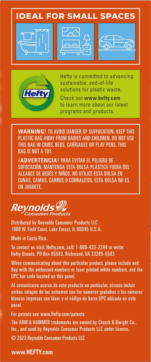 slide 7 of 15, Hefty 4 Gallon Small Trash Scent Free Trash Drawstring Bags 34 ea, 34 ct