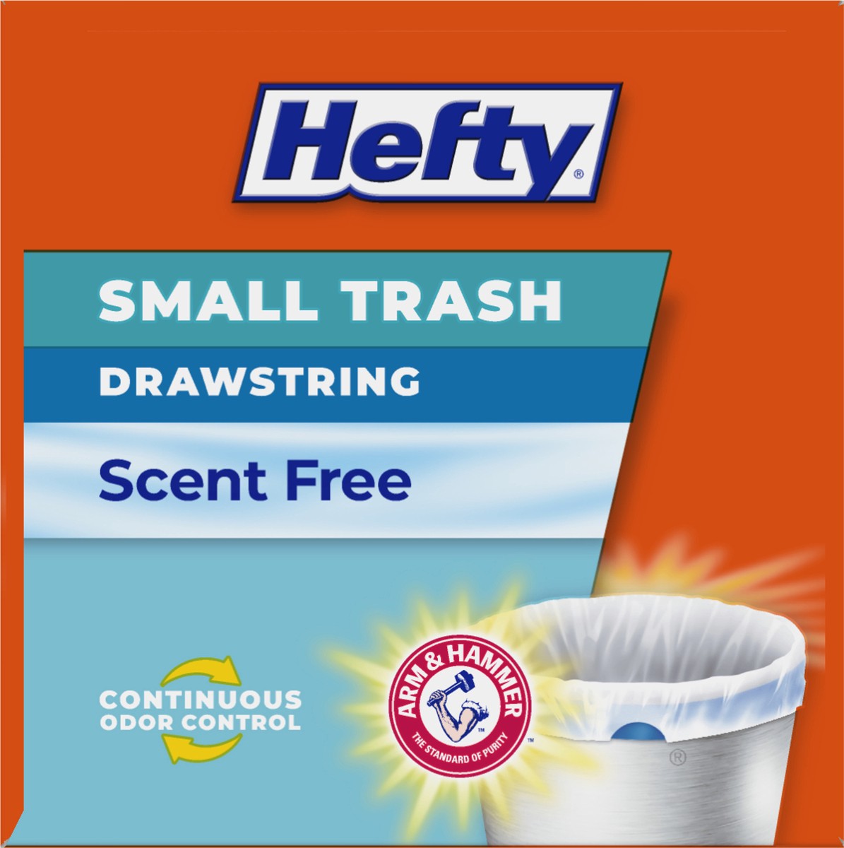 slide 3 of 15, Hefty 4 Gallon Small Trash Scent Free Trash Drawstring Bags 34 ea, 34 ct