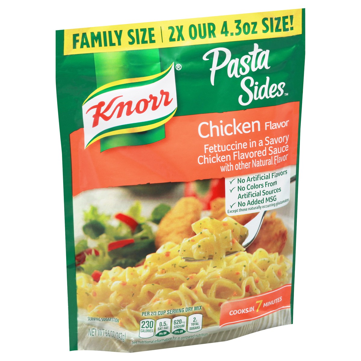 slide 6 of 9, Knorr Pasta Sides Chicken Fettuccine, 8.6 OZ, 8.6 oz