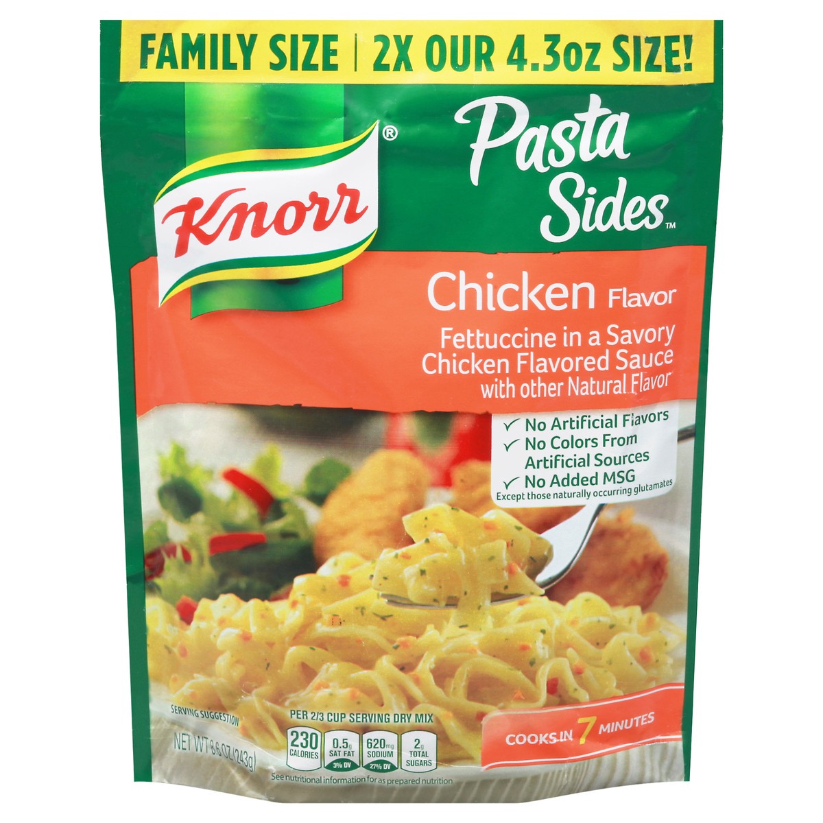 slide 1 of 9, Knorr Pasta Sides Chicken Fettuccine, 8.6 OZ, 8.6 oz