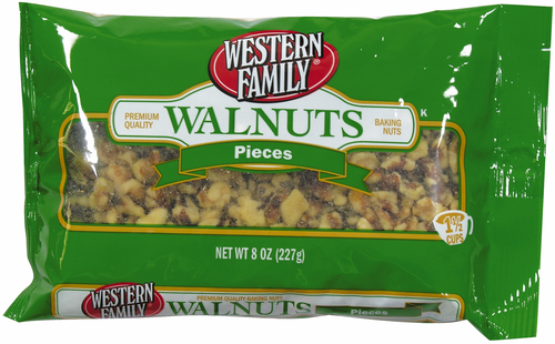 slide 1 of 1, Western Family Walnut Gems Baking, 8 oz