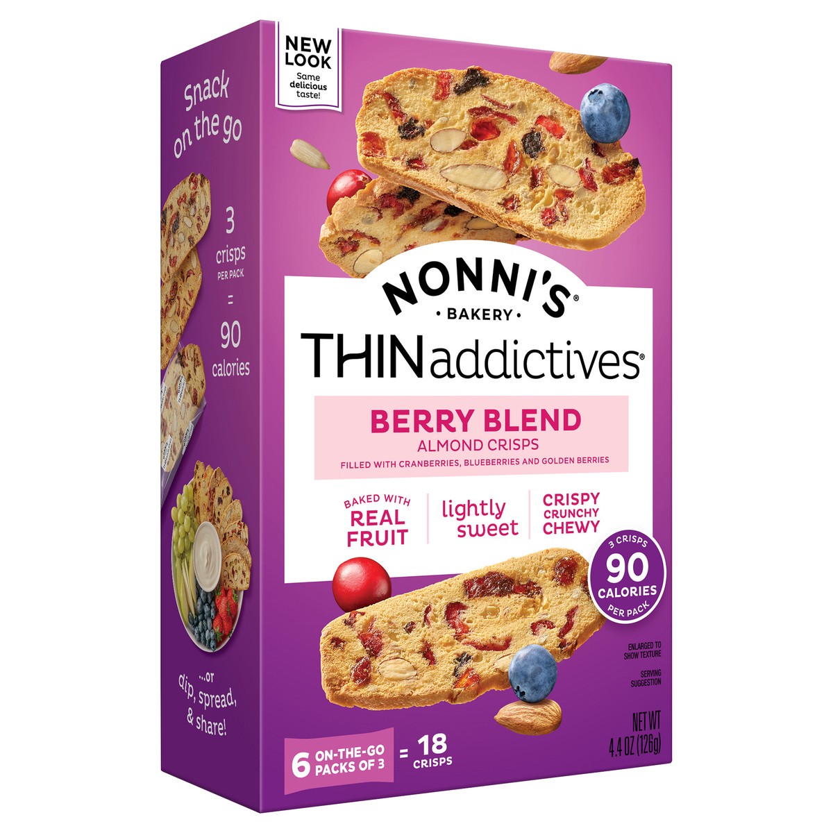 slide 2 of 8, Nonni's THINaddictives Almond Thin Berry Blend Cookies 6 - 3 Packs, 1 ct