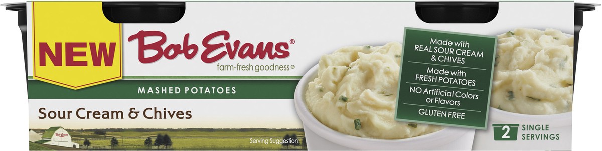 slide 12 of 12, Bob Evans Sour Cream & Chives Mashed Potatoes 2 ea, 2 ct; 12 oz