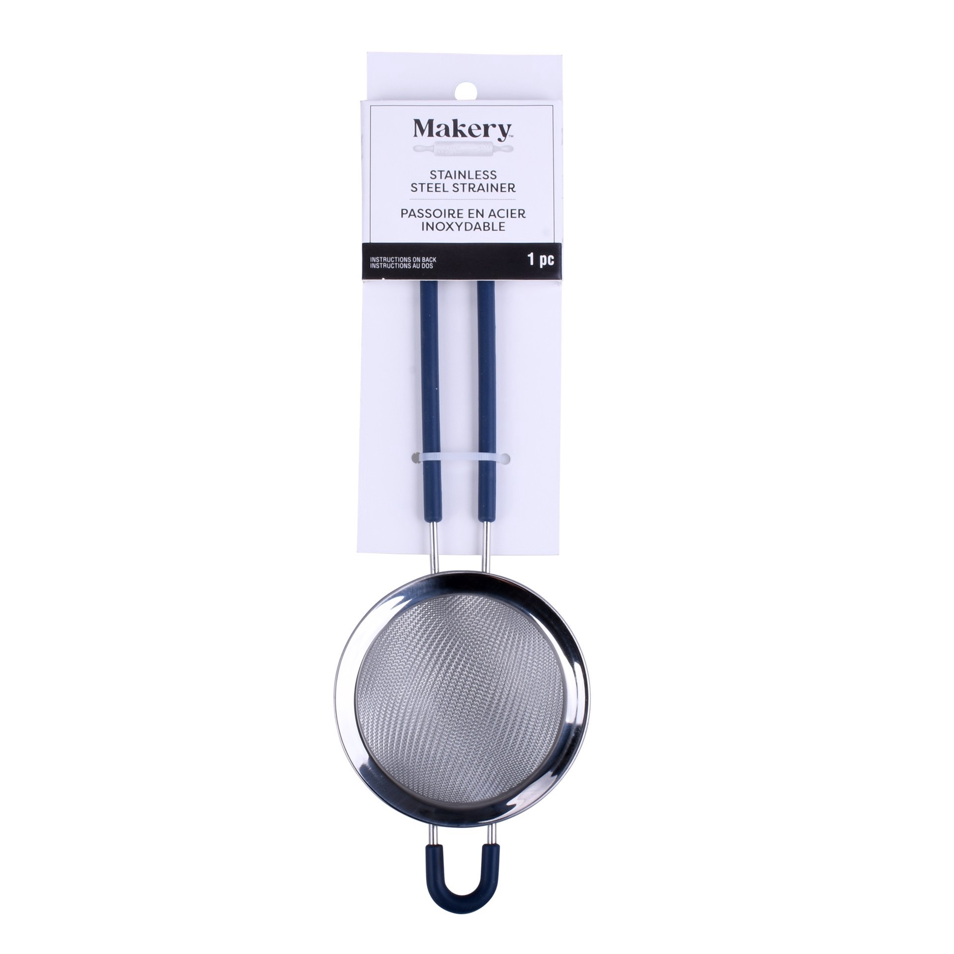 slide 3 of 4, Stainless Strainer By Makery, 9.5 in