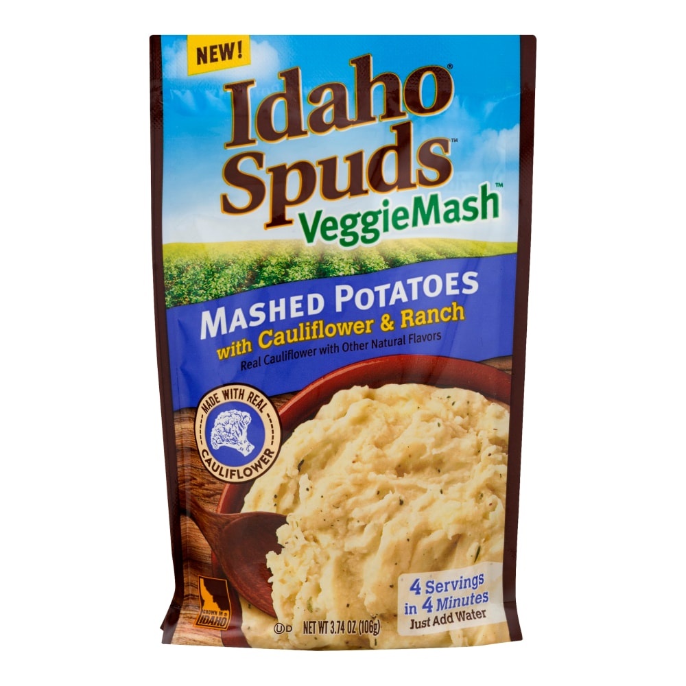 slide 1 of 1, Idaho Spuds Veggiemash Mashed Potatoes With Cauliflower & Ranch, 3.74 oz