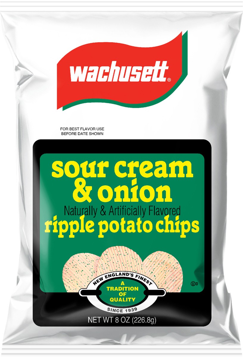 slide 4 of 11, Wachusett Ripple Sour Cream & Onion Potato Chips 8 oz, 8 oz