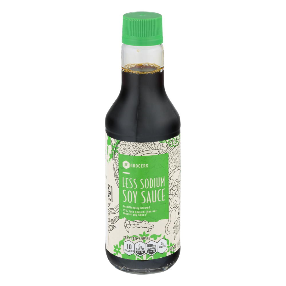 slide 1 of 1, SE Grocers Less Sodium Soy Sauce Traditionally Brewed, 10 oz