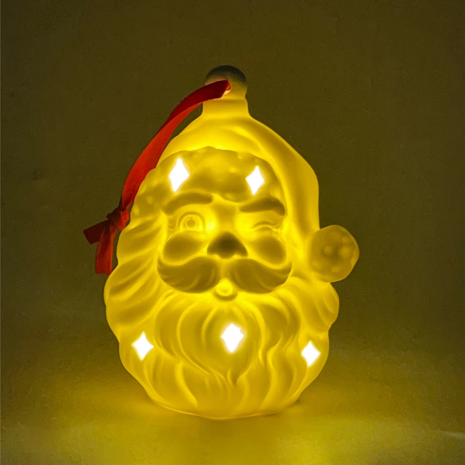 slide 5 of 8, 4" Diy Led Ceramic Santa Ornament By Make Market, 4 in