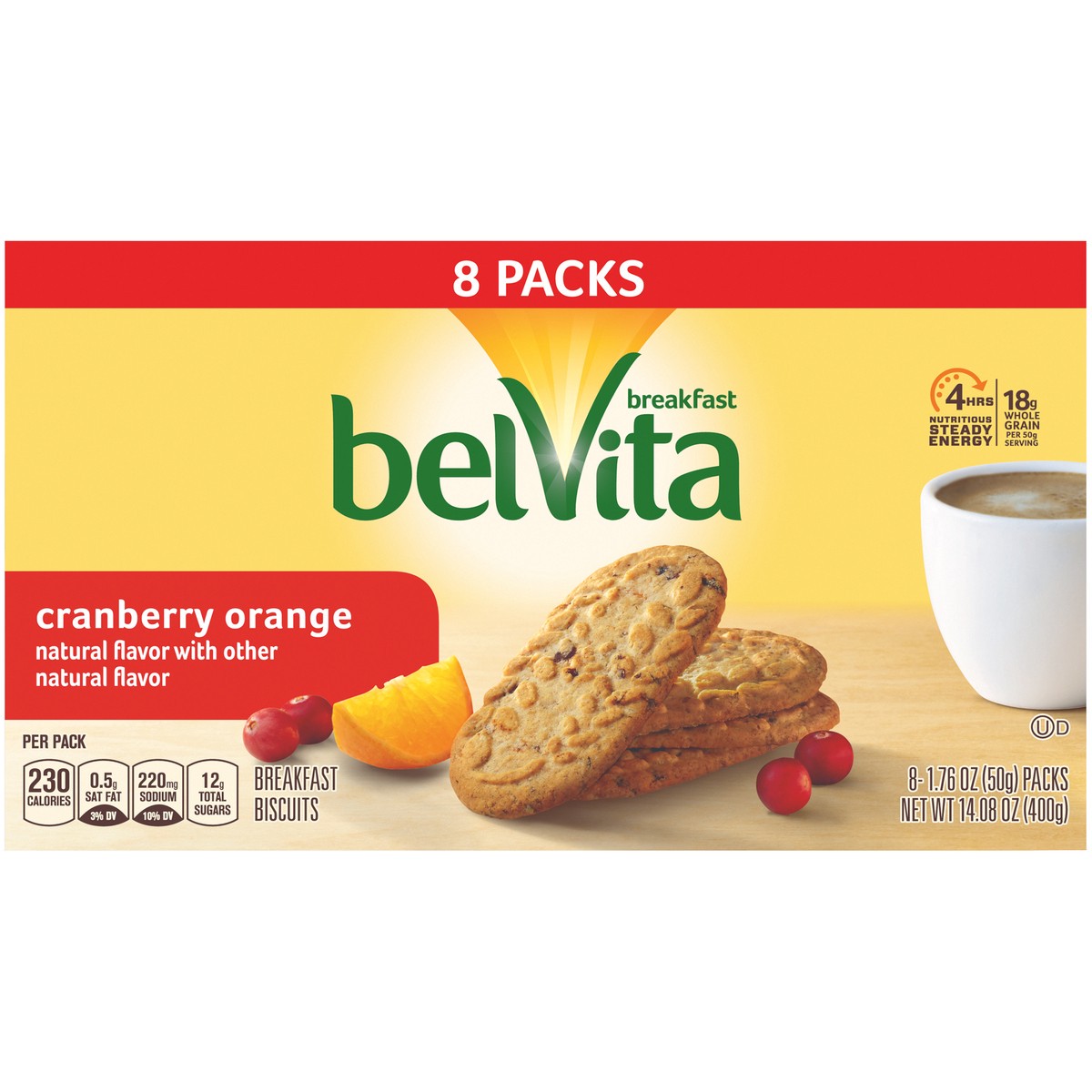 BelVita Cranberry Orange Breakfast Biscuits 14.08 Oz | Shipt