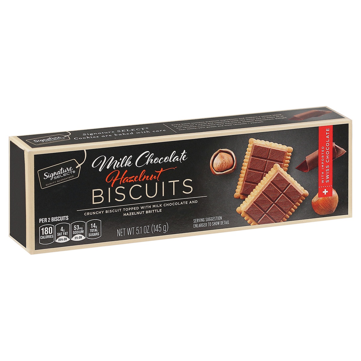 slide 2 of 9, Signature Select Milk Chocolate Hazelnut Biscuits 5.1 oz, 