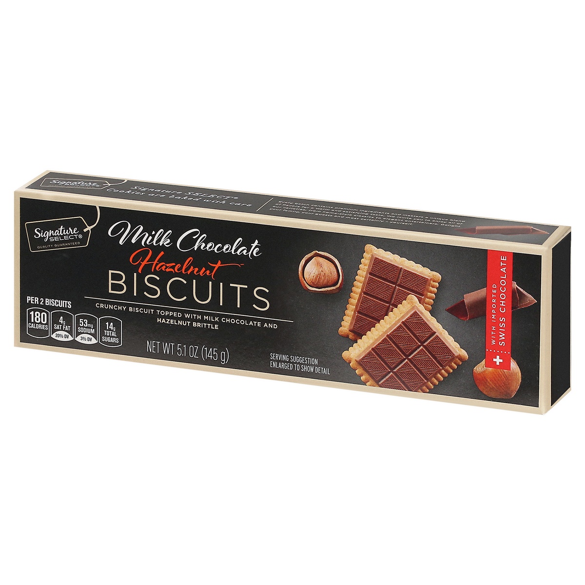 slide 3 of 9, Signature Select Milk Chocolate Hazelnut Biscuits 5.1 oz, 