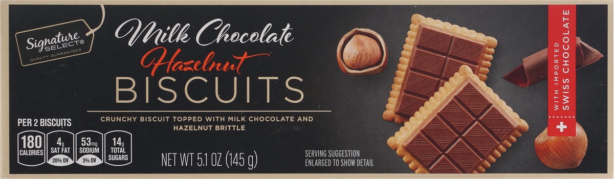 slide 6 of 9, Signature Select Milk Chocolate Hazelnut Biscuits 5.1 oz, 