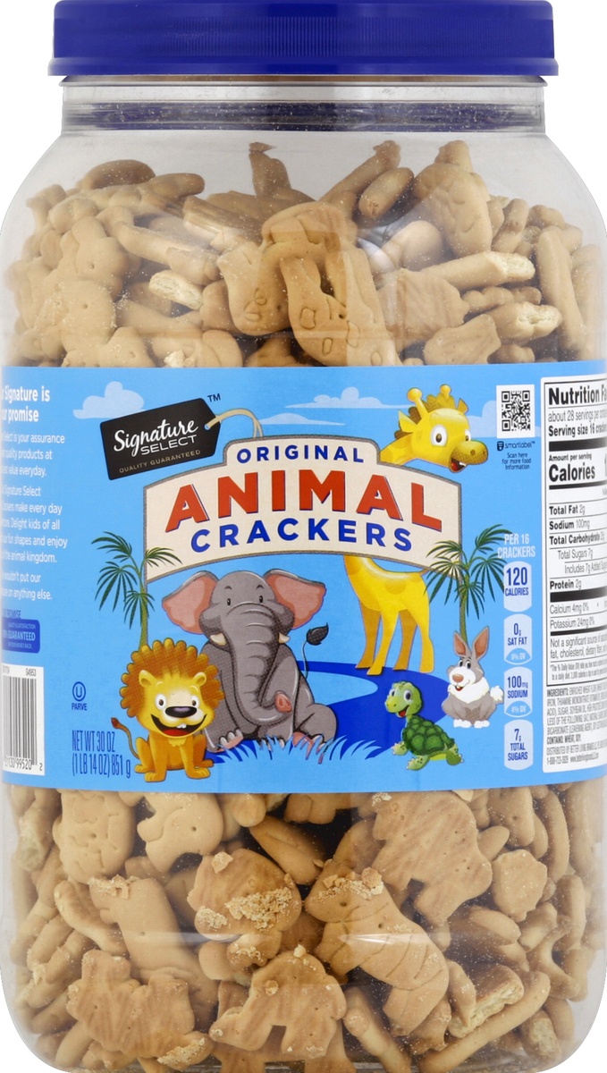 slide 2 of 2, Signature Kitchens Crackers Animal Original, 30 oz