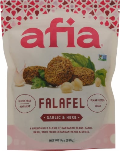 slide 1 of 3, Afia Garlic & Herb Falafel - 9 Oz, 9 oz