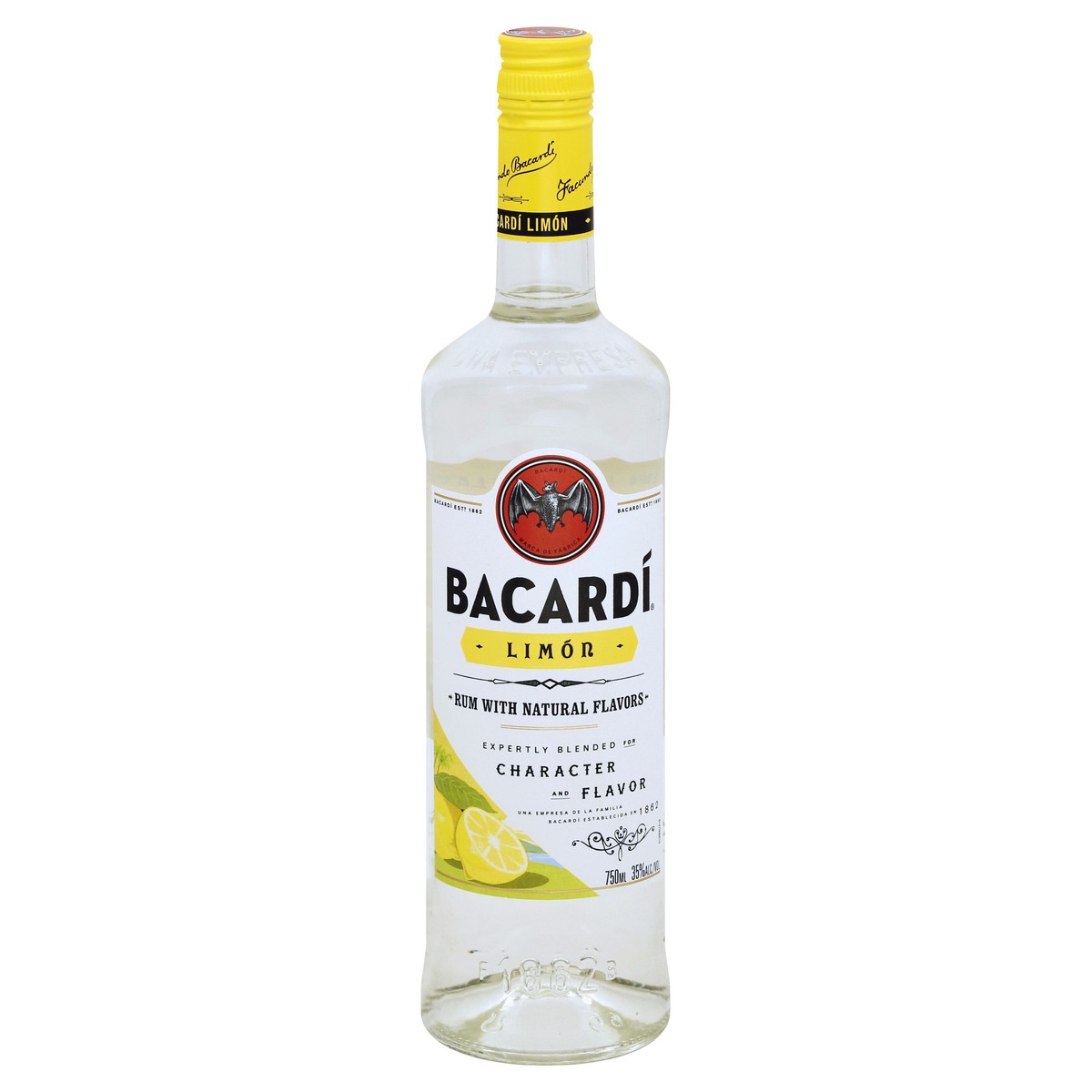 slide 3 of 3, Bacardí Bacardi Limon Rum, Gluten Free 35% 75Cl/750Ml, 750 ml