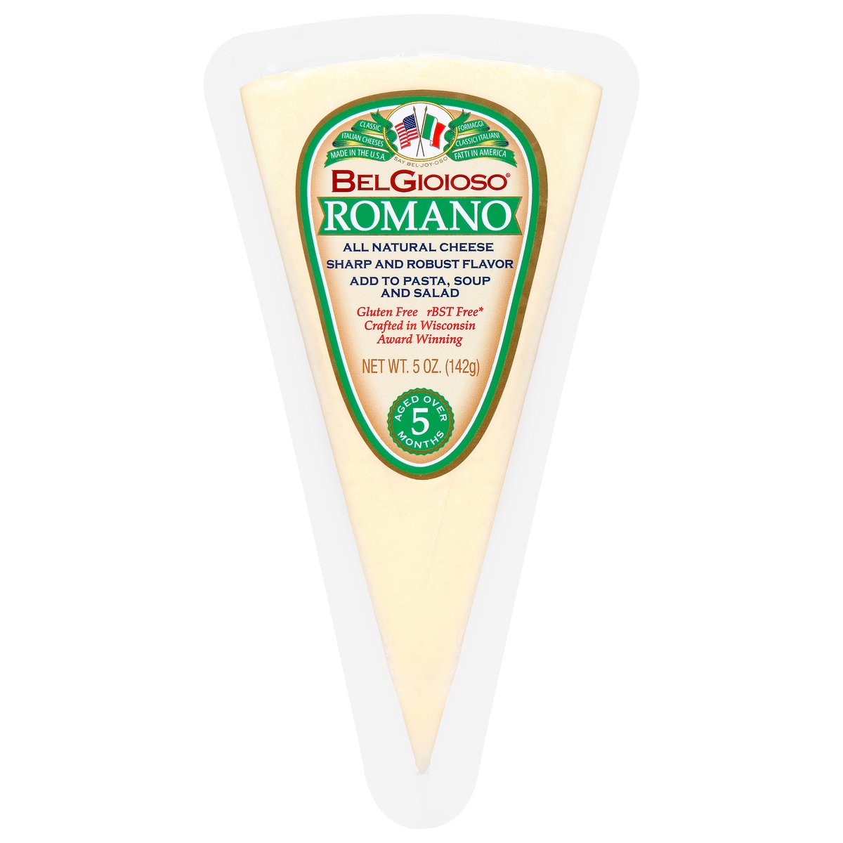 slide 1 of 1, BelGioioso Romano Cheese, 5 oz