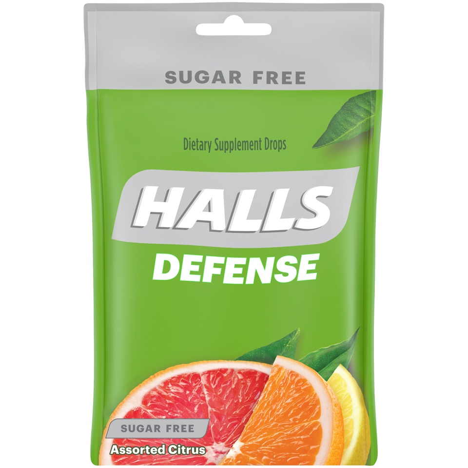 slide 2 of 7, Halls Sugar-Free Cough Drops with Vitamin C, 25 ct