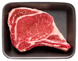 Beef Ribeye Steak Bone In Thin - 1 Lb
