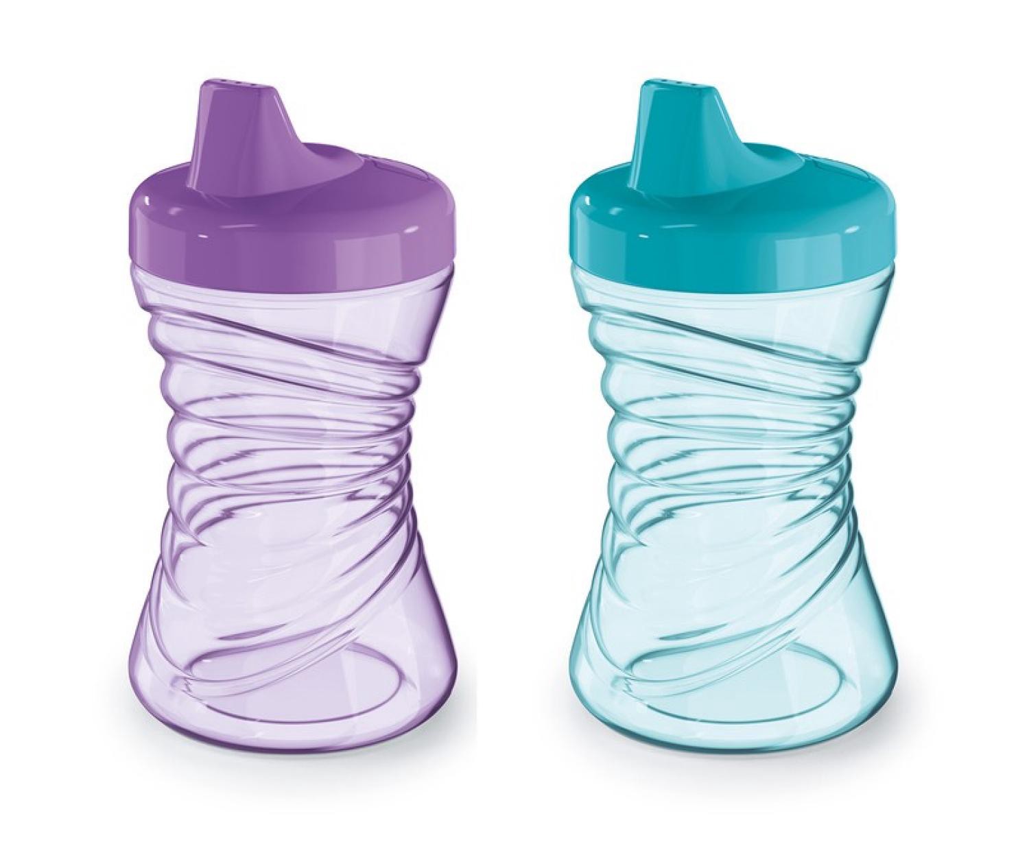 slide 1 of 1, Nuk Fun Grips Girl 10oz 2pk, 2 ct; 10 oz