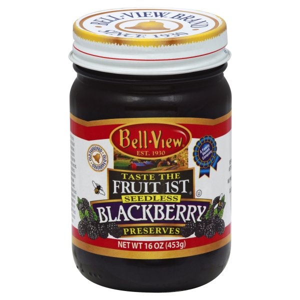 slide 1 of 1, Bell-View Fruit 1st Seedless Blackberry Preserves, 16 oz