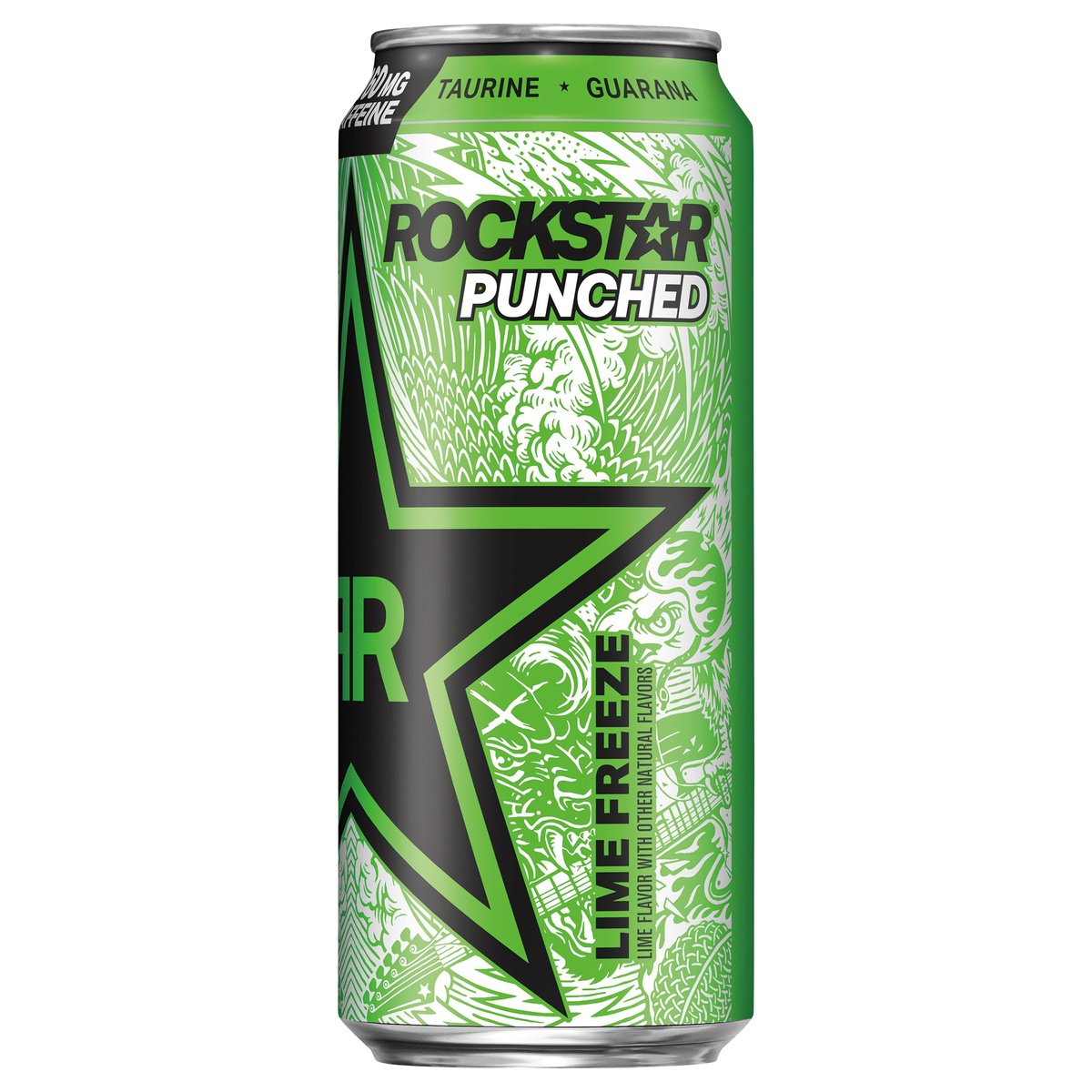 slide 6 of 6, Rockstar Punched Energy Drink Lime FreezeOz, 16 oz