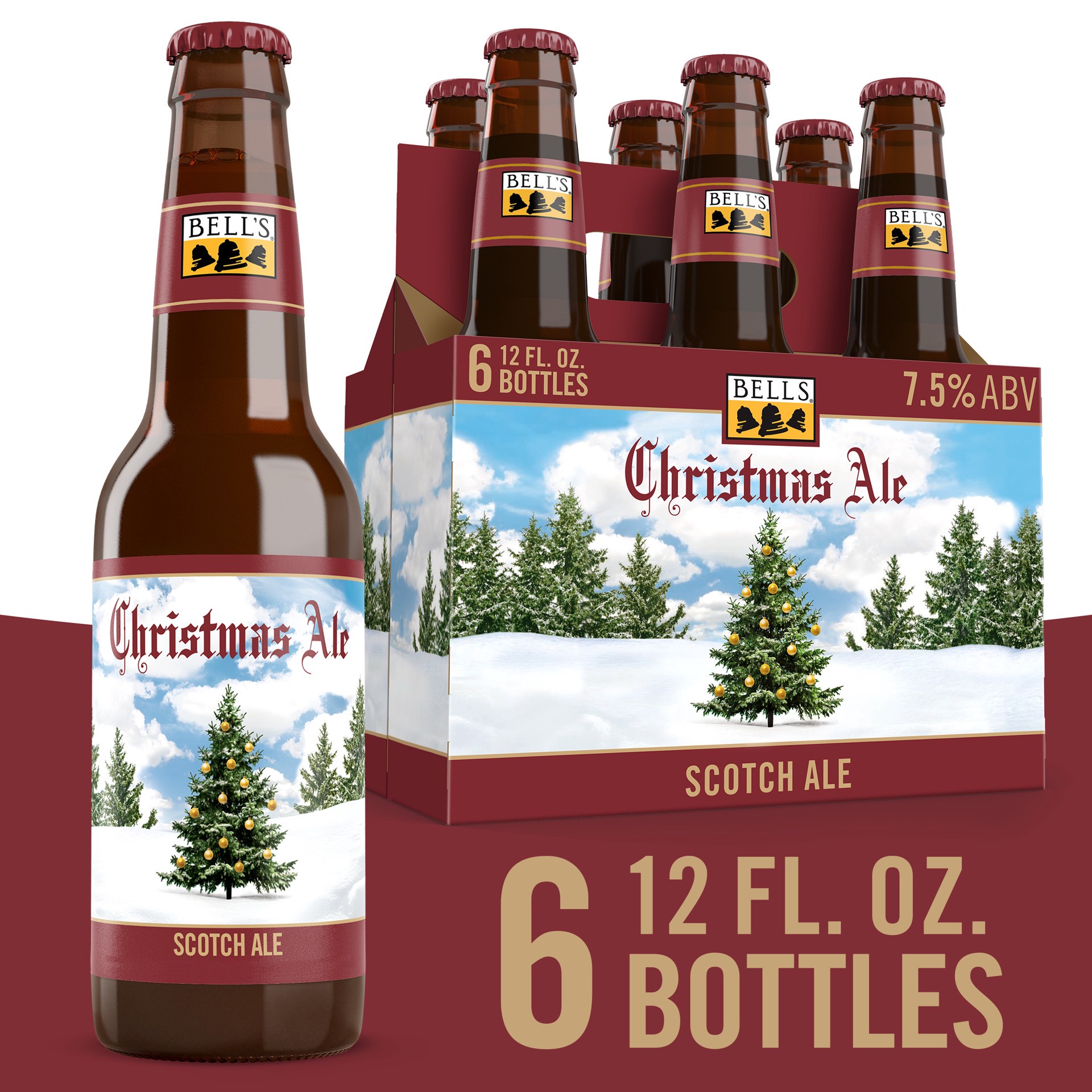 slide 1 of 8, Bell's Christmas Ale Beer, 6 Pack, 12 fl oz Bottles, 6 ct