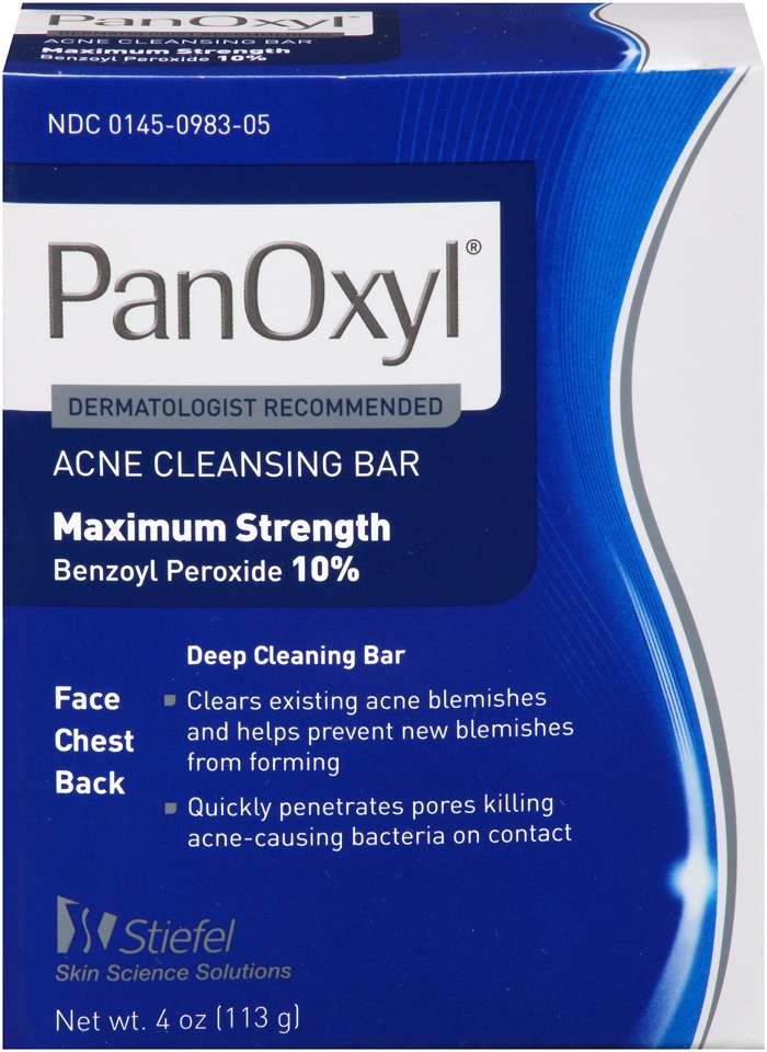 slide 1 of 1, PanOxyl Maximum Strength Acne Cleansing Bar, 4 oz