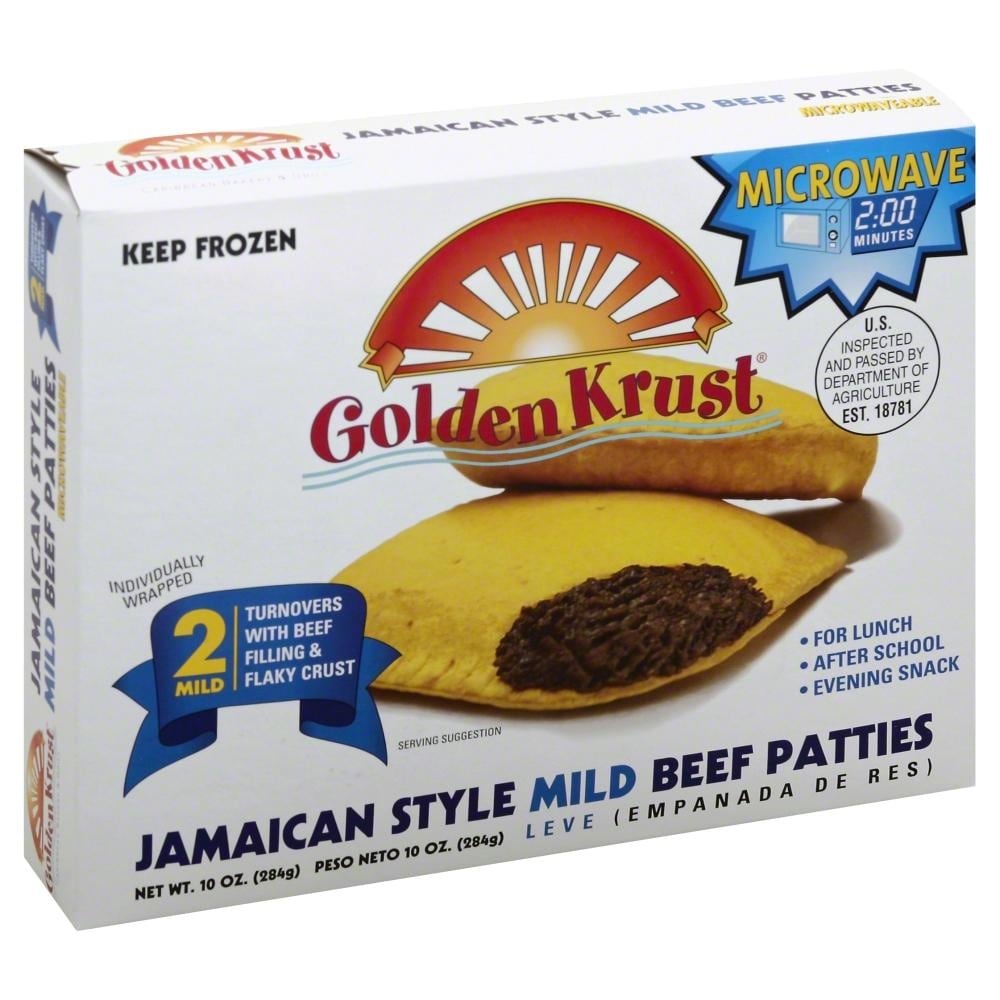 slide 1 of 1, Golden Krust Jamaican Style Mild Beef Patties, 2 ct; 5 oz