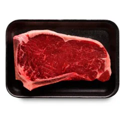 Beef Top Loin New York Strip Steak Bone In - 1 Lb