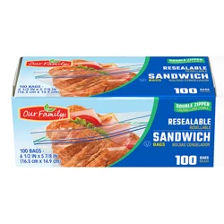 Our Family Resealable Sandwich Bags