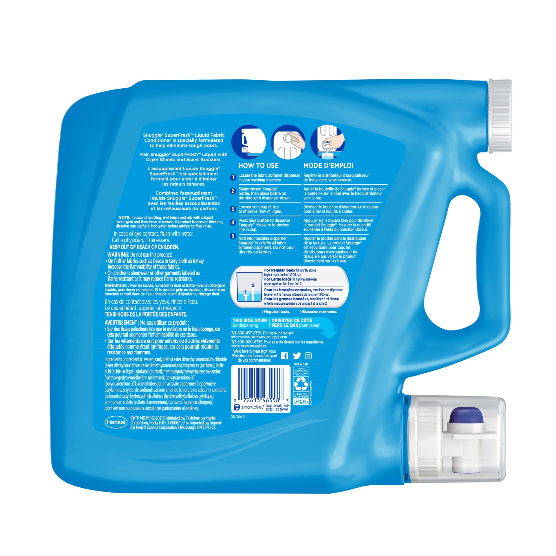 slide 3 of 3, Snuggle Super Fresh 5 in 1 Original Fabric Conditioner 140 oz, 140 oz