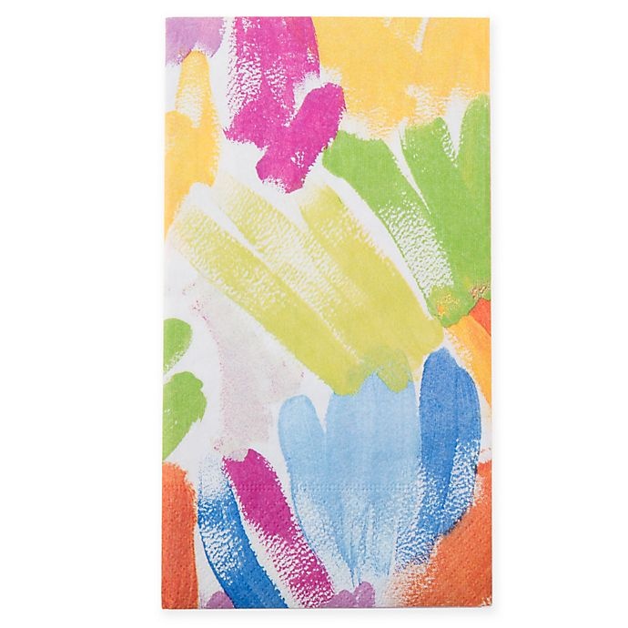 slide 1 of 1, Caspari Brush Stroke Paper Guest Towel Napkins, 15 ct