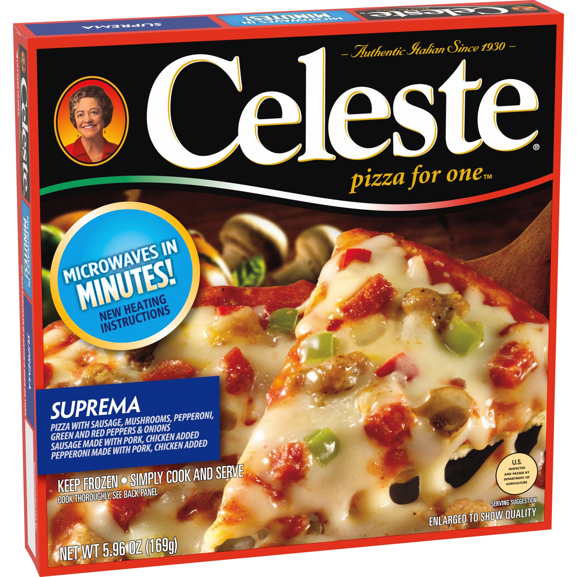 slide 5 of 5, Celeste Pizza for One Suprema Pizza 5.96 oz, 5.96 oz