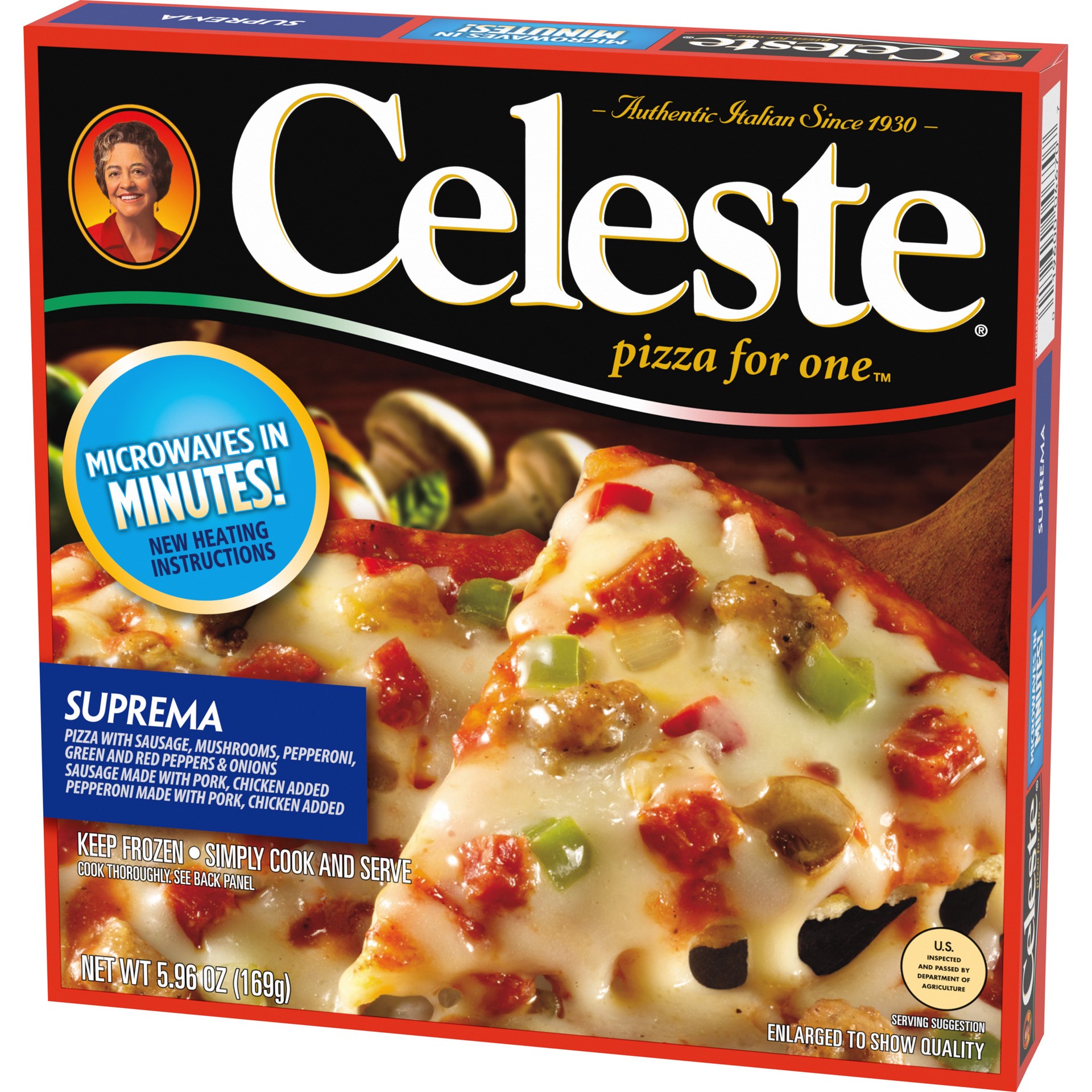 slide 2 of 5, Celeste Pizza for One Suprema Pizza 5.96 oz, 5.96 oz