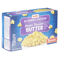 slide 6 of 29, Meijer Movie Theater Butter Microwave Popcorn, 3 Bags, 7.65 oz