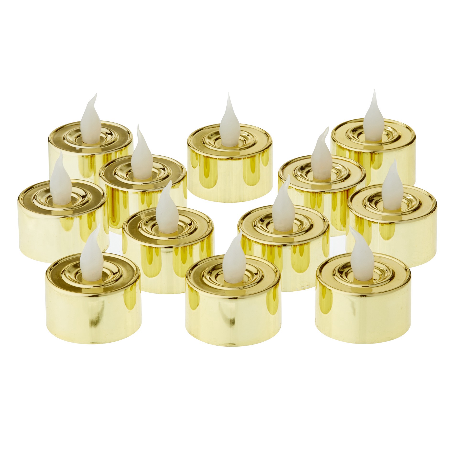 slide 4 of 7, Gold Flameless Tealights By Ashland, includes 24 tealights
