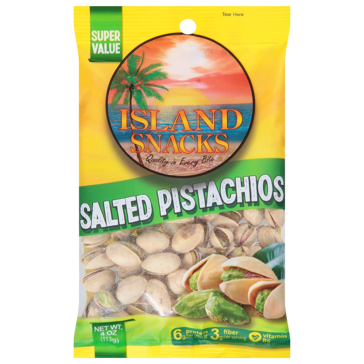 slide 1 of 14, Island Snacks Salted Pistachios Super Value 4 oz, 4 oz