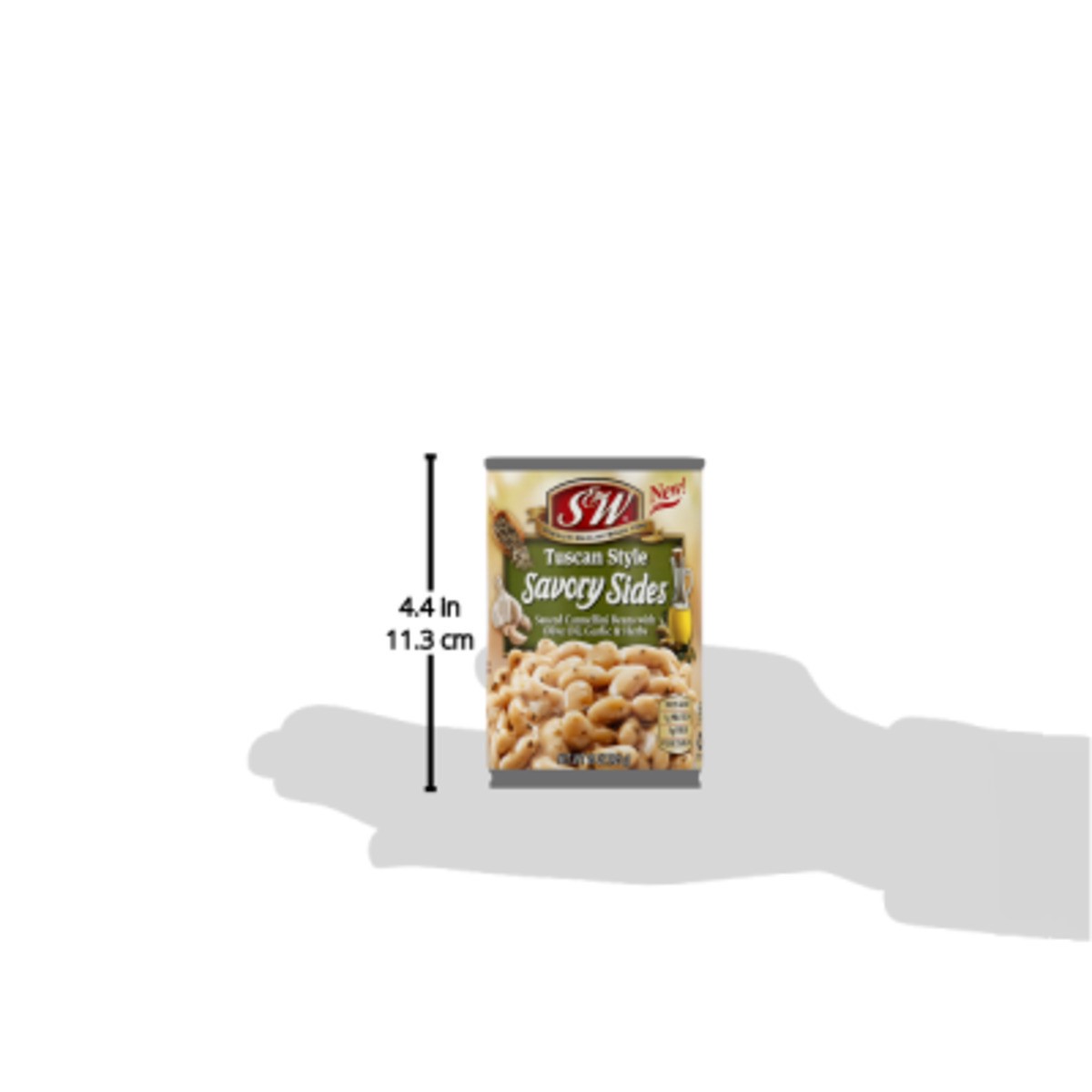 slide 3 of 11, S&W Tuscan Style Savory Sides Sauced Cannellini Beans, 15 oz