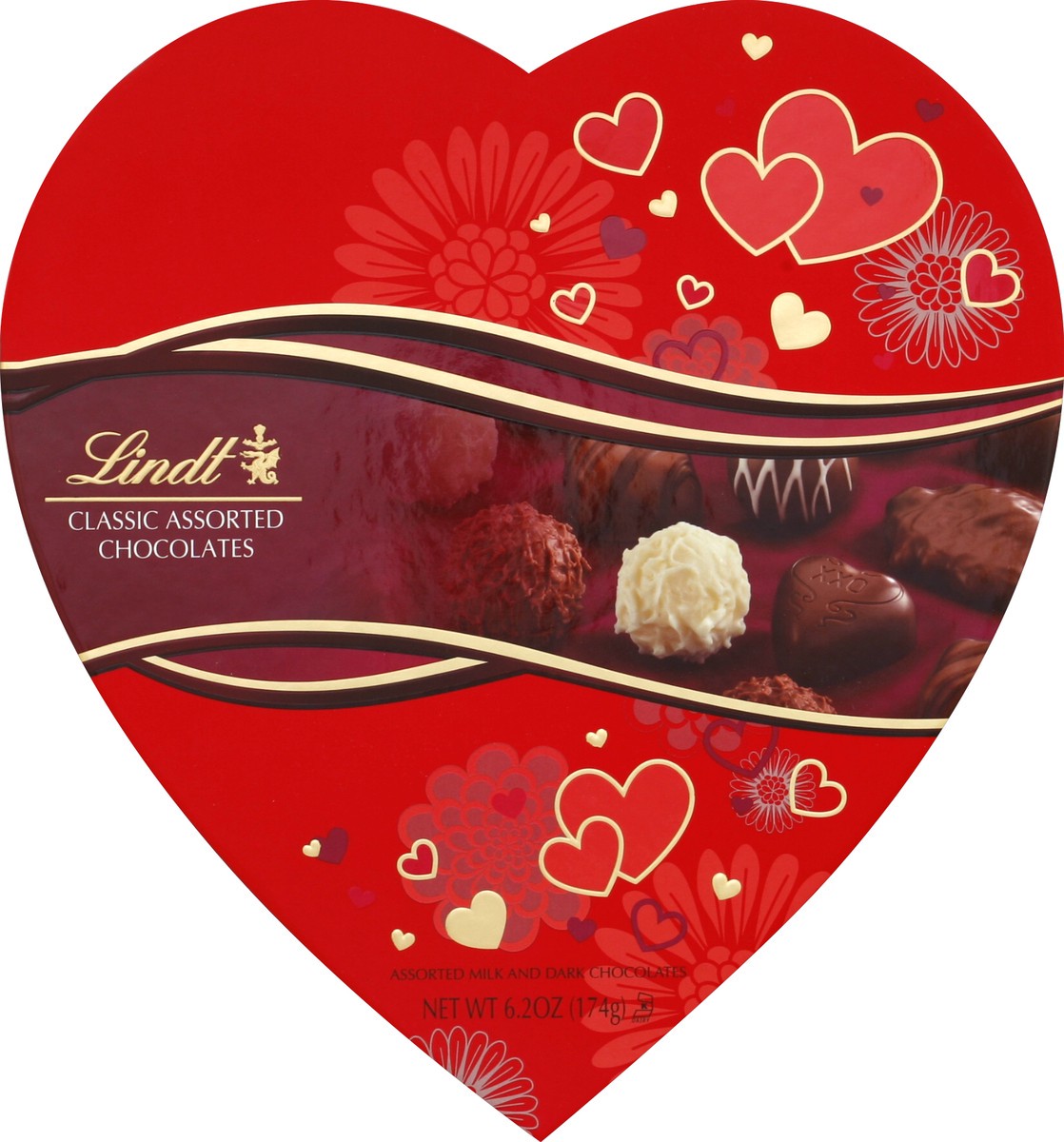 slide 3 of 3, Lindt Classic Assorted Chocolates Valentine Heart, 6.2 oz