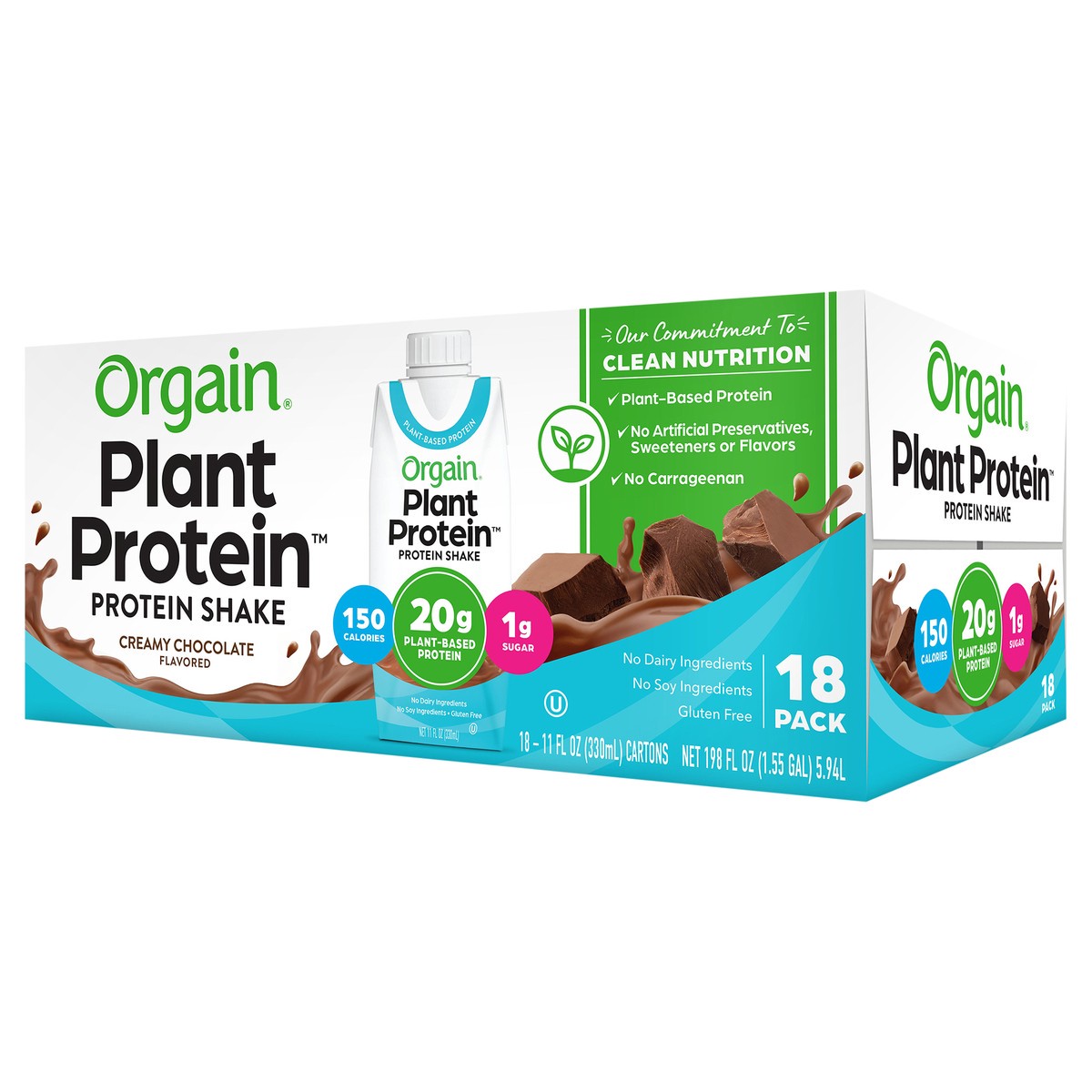 Orgain PlantBased Protein Shake Creamy Chocolate 20 gram Shipt