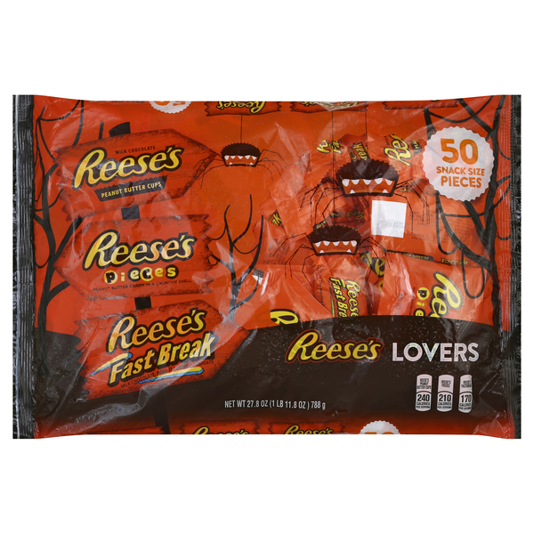 slide 1 of 5, Reese's Lovers' Assortment 50 ct Bag, 27.8 oz