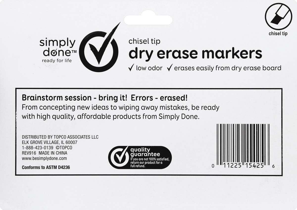 slide 3 of 6, Simply Done Dry Erase Markers, 4 ct