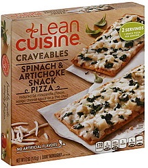 slide 1 of 1, Lean Cuisine Culinary Collection Spinach and Artichoke Snack Pizza, 6 oz