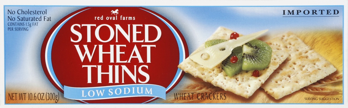 slide 4 of 7, Stoned Wheat Thins Low Sodium Crackers, 10.6 oz, 0.66 lb