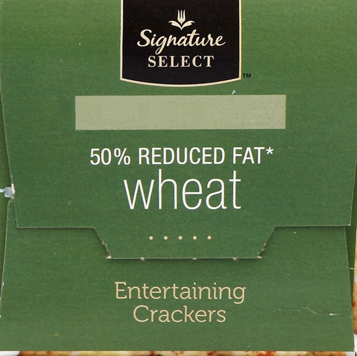 slide 3 of 4, Signature Kitchens Wheat Entertaining Crackers 50% Reduced Fat, 8 oz