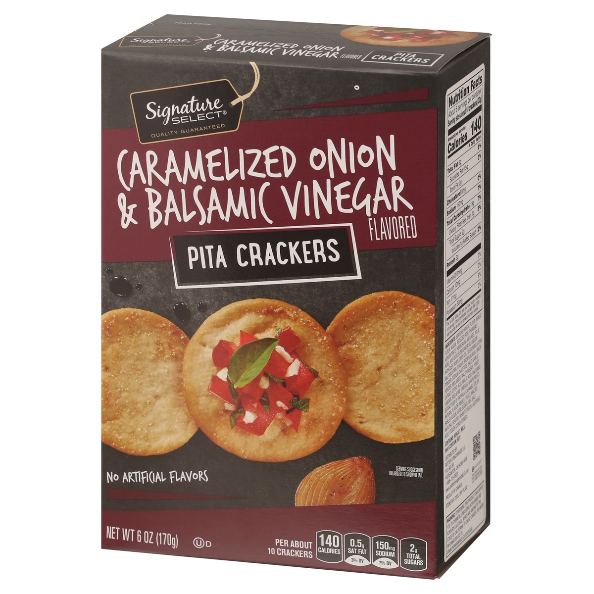 Signature Select Caramelized Onion & Balsamic Vinegar Flavored Pita Crackers 6 oz 6 oz Shipt