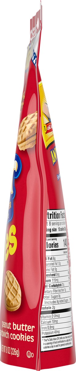 slide 7 of 9, Nutter Butter Bites Peanut Butter Sandwich Cookies, Snak-Saks, 8 oz, 8 oz
