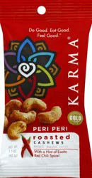 Karma Cashews, Peri Peri, Roasted 1.5 oz